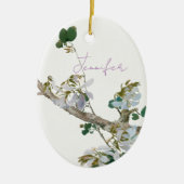  Floral Aziatische stijl pastel kleuren naam Keramisch Ornament (Voorkant)