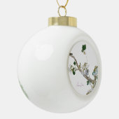  Floral Aziatische stijl pastel kleuren naam Keramische Bal Ornament (Links)