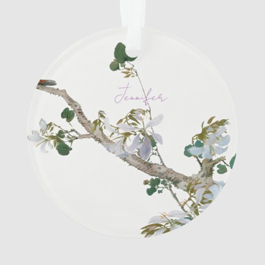  Floral Aziatische stijl pastel kleuren naam Ornament (achterkant)