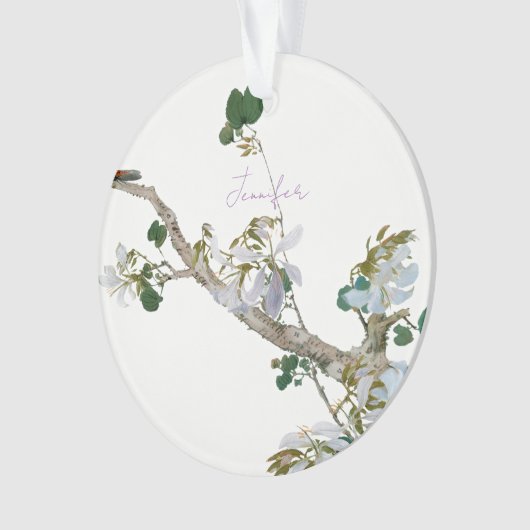  Floral Aziatische stijl pastel kleuren naam Ornament (voorkant)