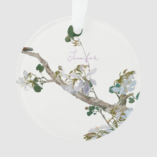  Floral Aziatische stijl pastel kleuren naam Ornament (voorkant)