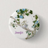  Floral Aziatische stijl pastel kleuren naam Ronde Button 3,2 Cm (Voorkant)