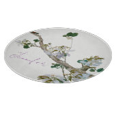  Floral Aziatische stijl pastel kleuren naam Snijplank (Hoek)