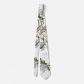 Floral Aziatische stijl pastel kleuren Stropdas (Achterkant)