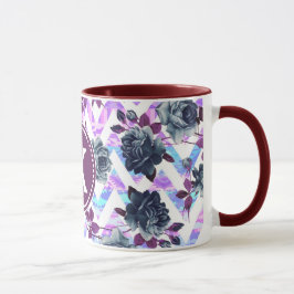 Floral Aztec Chevron Monogram Mok