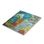 Floral Azulejo Tegeltje (Zijkant)