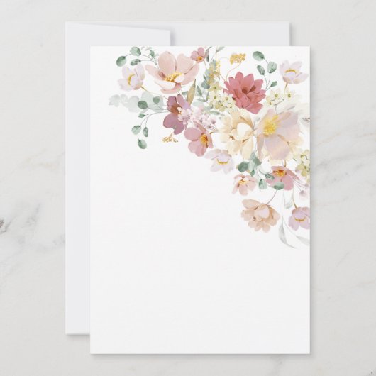 Floral Baby Brunch Uitnodiging (Achterkant)