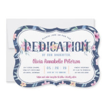 Floral Baby Dedication Invitation, voorjaar