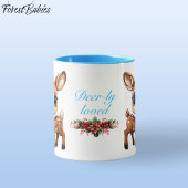 Floral Baby Deer, Fawn, Doe 🦌 🎄 Deer-ly Geliefd Mok