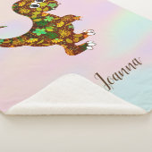 Floral Baby Dinosaur Sherpa Deken (3/4)