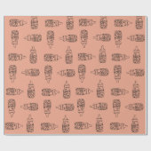 Floral Baby Fles - Cadeaupapier (Vlak)