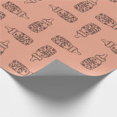 Floral Baby Fles - Cadeaupapier (Hoek)