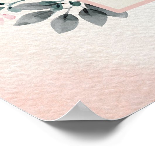 Floral Baby Foto Lijst met Bijbelversie Poster (Hoek)