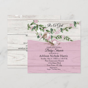 Floral Baby Girl Shower Whitewash Barn Wood