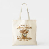 Floral Baby Highland Koe Bandana not Today Heifer Tote Bag (Achterkant)