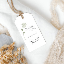 Floral Baby In Bloom Baby Shower Gift Tag Cadeaulabel