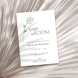 Floral Baby in Bloom Baby Shower Kaart