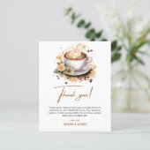 Floral Baby is Brouwen Baby shower Bedankt Card (Staand voorkant)