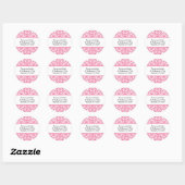 Floral Baby Meisje Adreslabel - Katoen Snoep Roze Ronde Sticker (Vel)