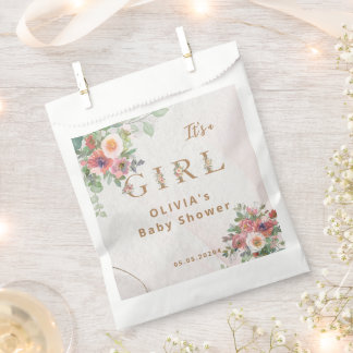 Floral Baby Meisje Douche Favor Tassen Bedankzakje