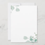 Floral Baby Meisje Douche Kaart (Achterkant)