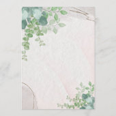 Floral Baby Meisje Douche Menu (Achterkant)