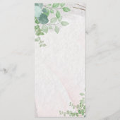 Floral Baby Meisje Douche Menu (Achterkant)