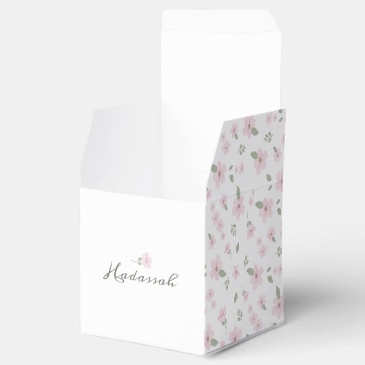 Floral Baby Meisje Favor Box Bedankdoosjes (Geopend)