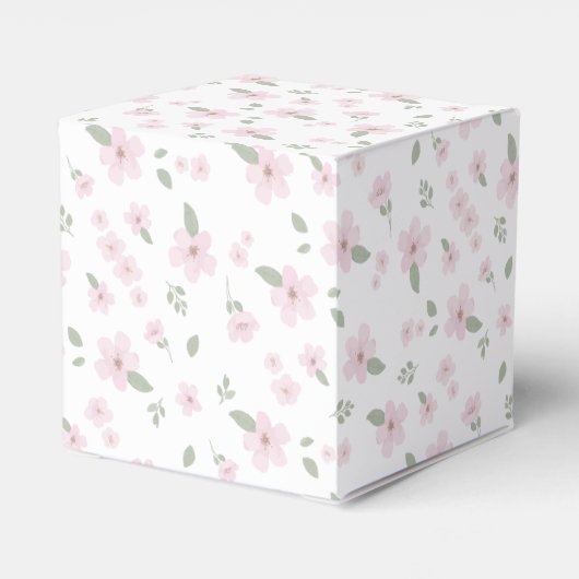 Floral Baby Meisje Favor Box Bedankdoosjes (Achterkant)