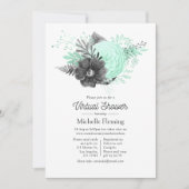  Floral Baby of Bridal Virtual Shower Kaart (Voorkant)