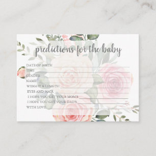 Floral Baby Predication Card Informatiekaartje