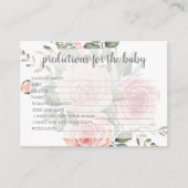 Floral Baby Predication Card Informatiekaartje (Voorkant)