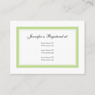 Floral Baby Registry Kaart - Baby Green