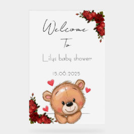 Floral Baby shower acryl teken Acryl Bord