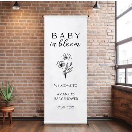  Floral baby shower Banner