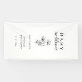  Floral baby shower Banner (Horizontaal)