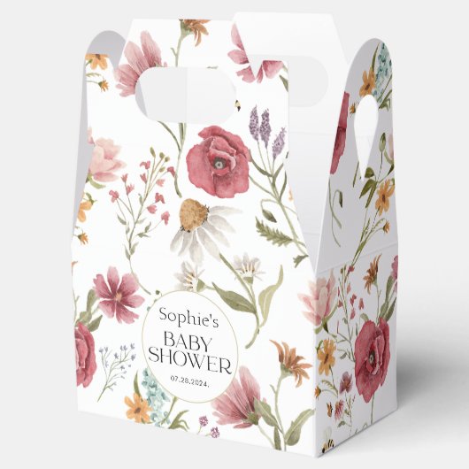 Floral Baby shower Bedankdoosjes (Geopend)