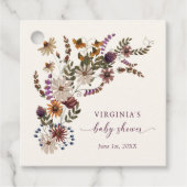 Floral Baby shower Bedankjes Labels (Voorkant)