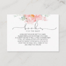Floral Baby shower Boeken Visitekaartje aanvragen