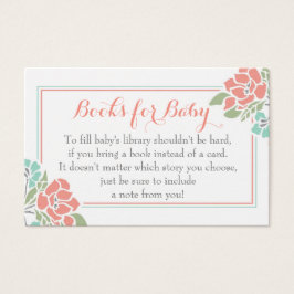 Floral Baby shower Breng een Boekaanvraag Visitekaartje