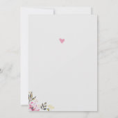 Floral Baby shower Dank je kaarten (Achterkant)