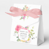 Floral Baby shower Dank u Waterverf Bedankdoosjes (Voorkant Zijde)