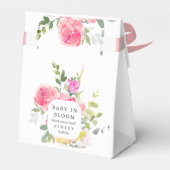 Floral Baby shower Dank u Waterverf Bedankdoosjes (Achterkant)