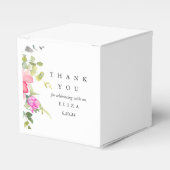 Floral Baby shower Dank u Waterverf Bedankdoosjes (Voorkant Zijde)
