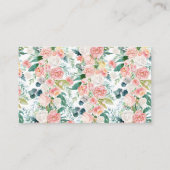 Floral Baby shower Diaper Raffle Enclosure Card Informatiekaartje (Achterkant)