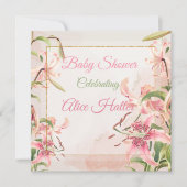 Floral Baby shower Feestdagenkaart (Voorkant)