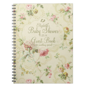  Floral-Baby shower gastboek - Notitieboek