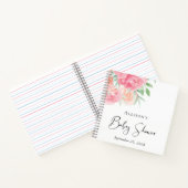 Floral Baby shower Guest Book Notitieboek (Binnen)