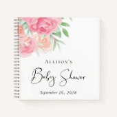 Floral Baby shower Guest Book Notitieboek (Voorkant)