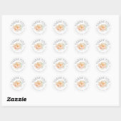 Floral Baby shower Hartelijk dank Ronde Sticker (Vel)